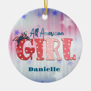 Ornement en céramique personnalisé All American Gi