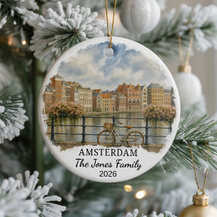 Ornement en céramique personnalisé d'Amsterdam, pe