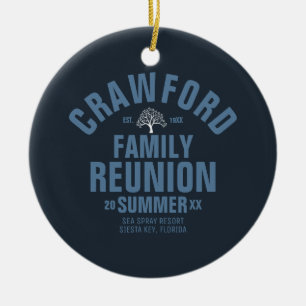 Ornement en céramique personnalisé de la Réunion