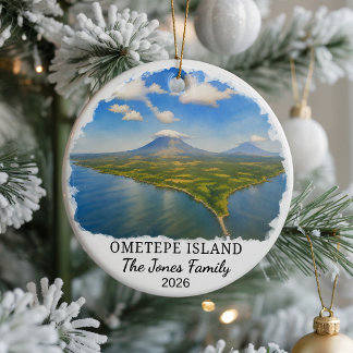 Ornement en céramique personnalisé de l'île d'Omet