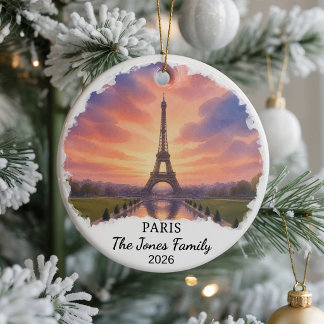 Ornement en céramique personnalisé de Paris, Franc