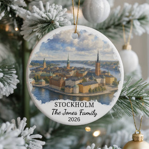 Ornement en céramique personnalisé de Stockholm, S