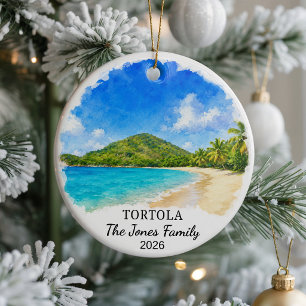 Ornement en céramique personnalisé de Tortola, Cou