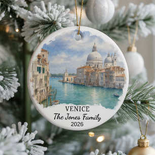 Ornement en céramique personnalisé de Venise, sur