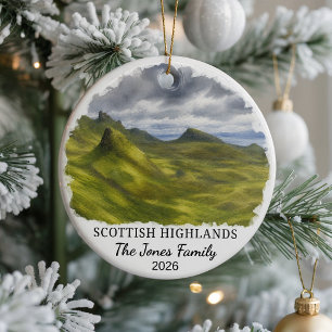 Ornement en céramique personnalisé des Highlands é