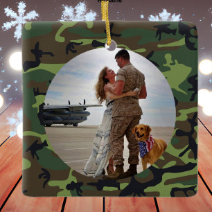 Ornement En Céramique Personnalisé Toujours Mon Héros Camouflage de l'Ar