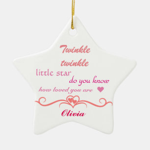 Ornement En Céramique Personnaliser, étoile d'ornement de Noël