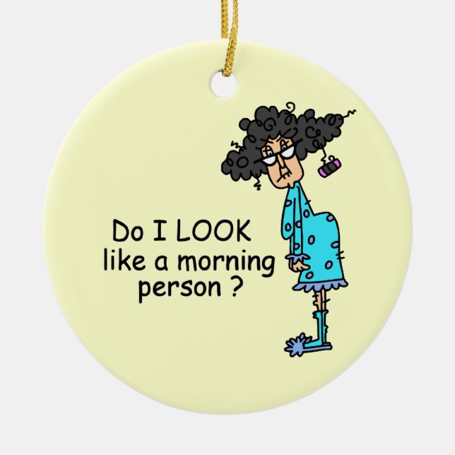 Ornement En Céramique Personne Du Matin (Devant)