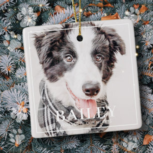 Ornement En Céramique Pet Memorial Keepsaké pour toujours dans nos coeu