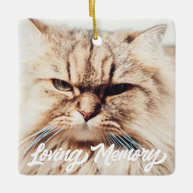 Ornement En Céramique Pet Memorial Love Memory Modern Simple Photo (Devant)