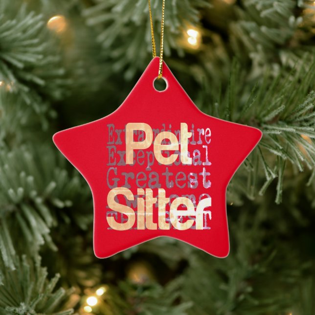 Ornement En Céramique Pet Sitter Extraordinaire (Arbre)