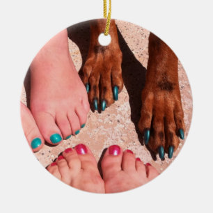 Ornement En Céramique Peticure - jour de spa de pédicurie