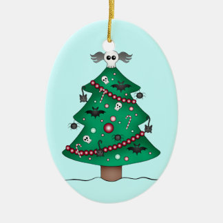 Ornement En Céramique Petit arbre de Noël gothique