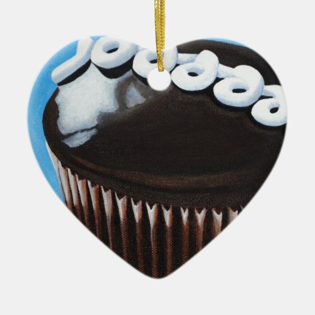 Ornement En Céramique Petit gâteau d'hôtesse (Devant)