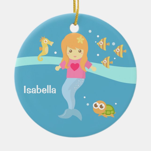 Ornement En Céramique Petite pièce mignonne de filles de créatures de (Devant)