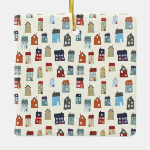 ORNEMENT EN CÉRAMIQUE PETITES MAISONS