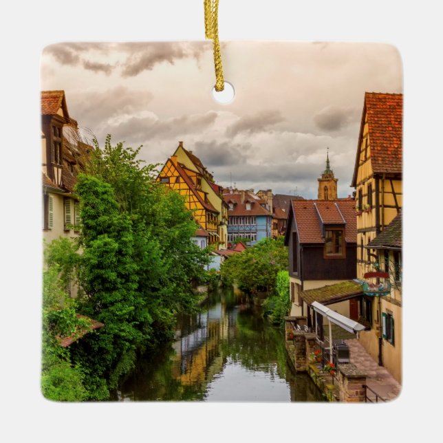 Ornement En Céramique Peu de Venise, petit Venise, à Colmar, la France (Devant)