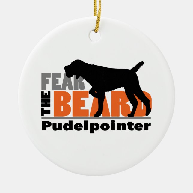 Ornement En Céramique Peur de la barbe - Pudelpointer (Devant)