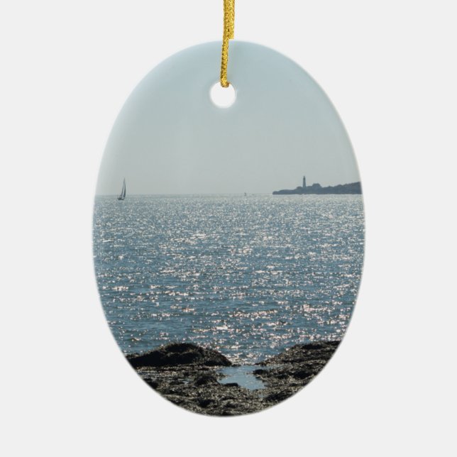 Ornement En Céramique Phare principal de Portland (Devant)