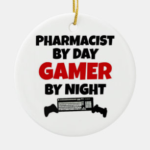 Ornement En Céramique Pharmacien Gamer