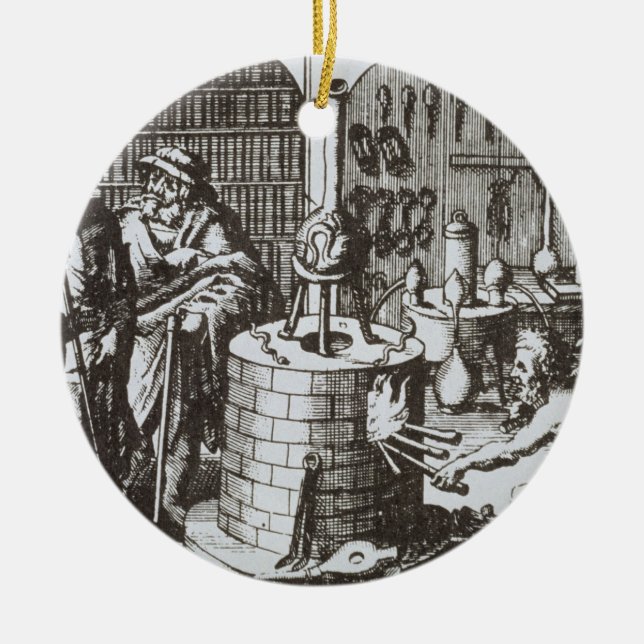 Ornement En Céramique Philosophes hermétiques et un alchimiste, de 'Muse (Devant)