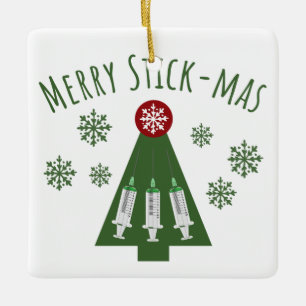 Ornement En Céramique Phlebotomiste mignon vert sapin de Noël
