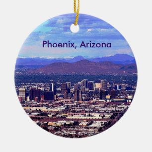 Ornement En Céramique Phoenix Arizona Skyline en journée