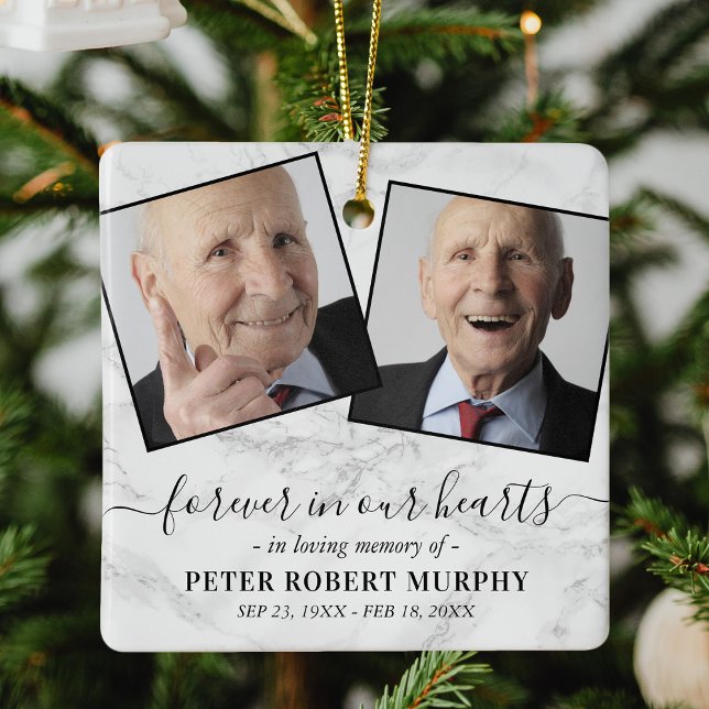 Ornement En Céramique Photo commémorative en mémoire d'amour (Créateur téléchargé)