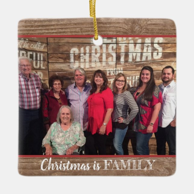 Ornement En Céramique Photo de famille rustique moderne de photo de la (Devant)