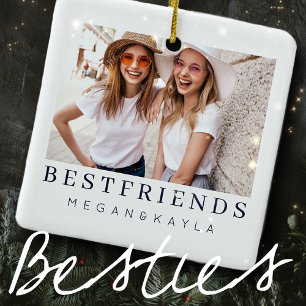 Ornement En Céramique Photo de Modern Chic Best Friends BFF