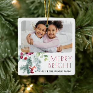 Ornement En Céramique Photo de verdure de Noël festive