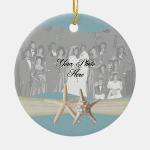 Ornement En Céramique Photo Ocean Sky Blue Starfish