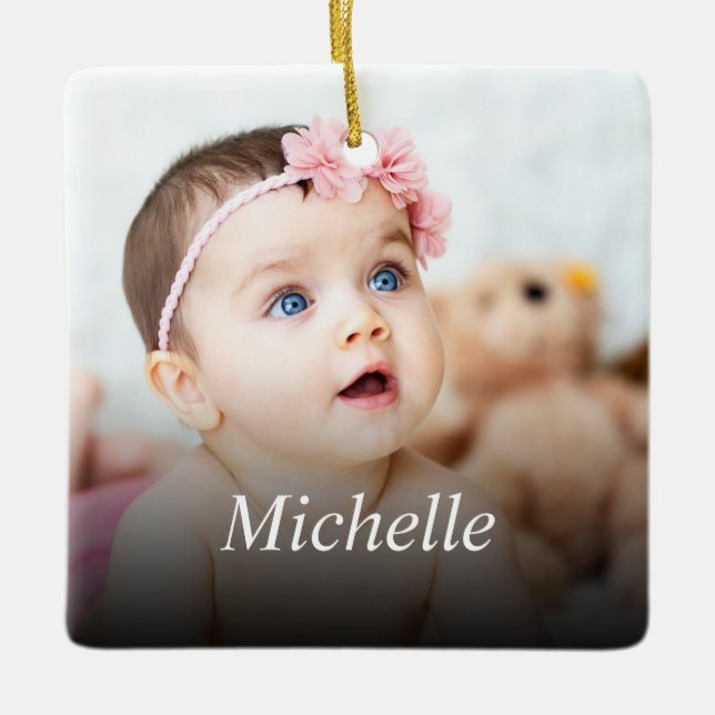 Ornement En Céramique Photo personnalisée Créez votre propre photo (Devant)