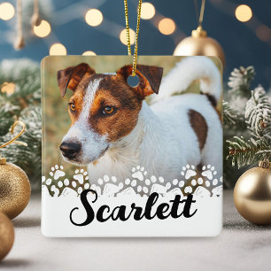 Ornement En Céramique Photo personnalisée de l'animal de compagnie Empre