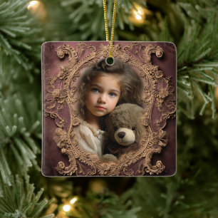 Ornement En Céramique Photo personnalisée Ornament de Noël