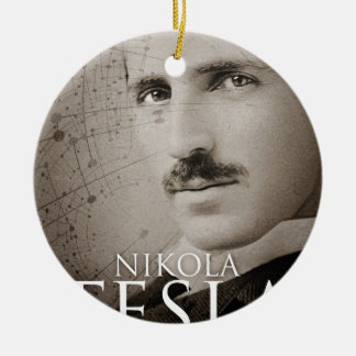 Ornement En Céramique Photo vintage Nikola Tesla