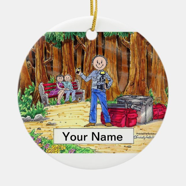 Ornement En Céramique Photographe - Homme (Devant)