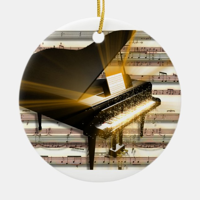 Ornement En Céramique piano_music_notes (Devant)