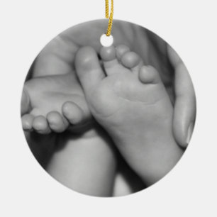 Ornement En Céramique Pieds bébé mignons