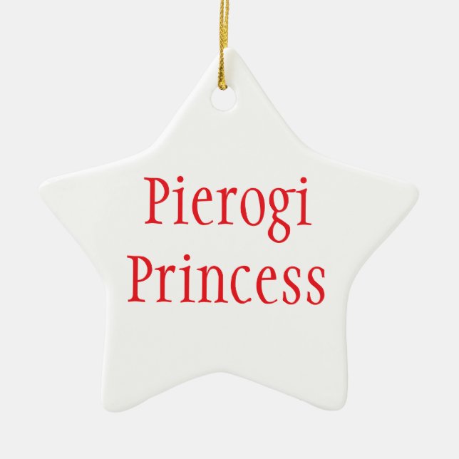 Ornement En Céramique "Pierogi Princess - Joyeux Noël 2024" (Devant)