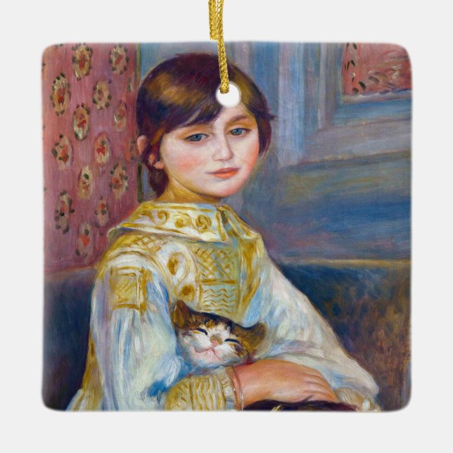 Ornement En Céramique Pierre-Auguste Renoir - Enfant avec chat (Devant)
