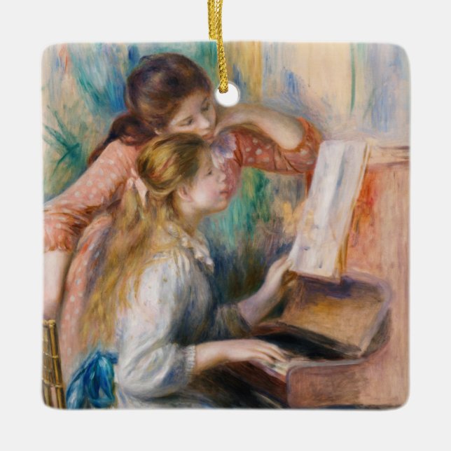Ornement En Céramique Pierre Auguste Renoir - Jeunes filles au piano (Devant)