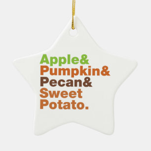 Ornement En Céramique Pies de vacances ~ Fête Noël Thanksgiving Noël