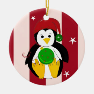 Ornement En Céramique Pingouin de Noël pour bébé mignon