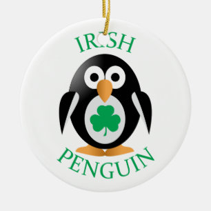 Ornement En Céramique Pingouin irlandais