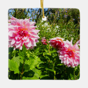 Ornement En Céramique Pink Dahlias (Otto's Thrill)