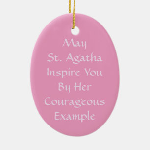 Ornement En Céramique Pink St. Agatha (M 003)