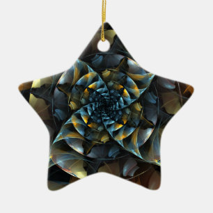 Ornement En Céramique Pinwheel Abstrait Art Star Ornament