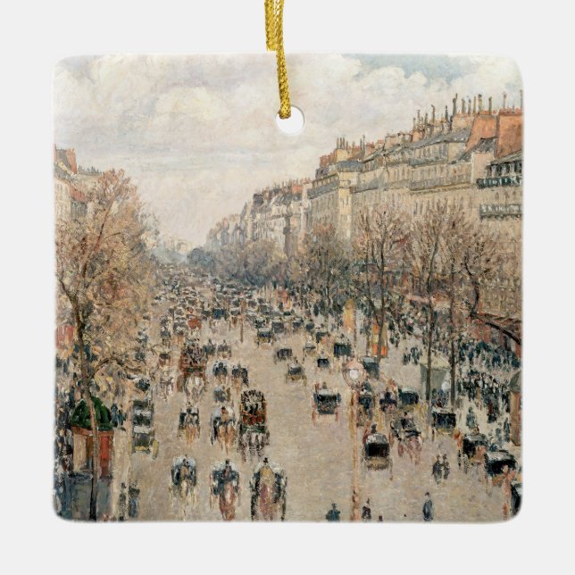 Ornement En Céramique Pissarro - Boulevard Montmartre, Soleil après-midi (Devant)