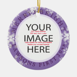 Ornement En Céramique PixDezines nos premières couleurs de Noël/do-it-yo